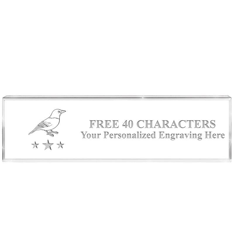 2.25" DESK NAMEPLATE ACRYLIC