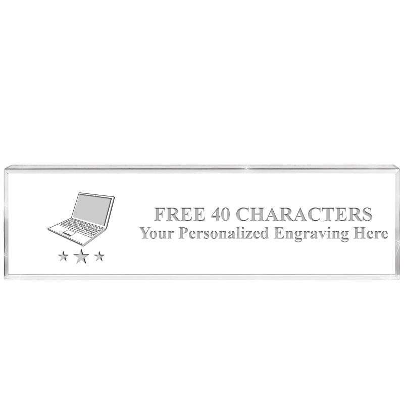 2.25" DESK NAMEPLATE ACRYLIC