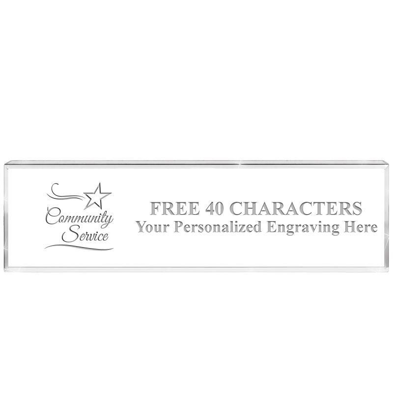 2.25" DESK NAMEPLATE ACRYLIC