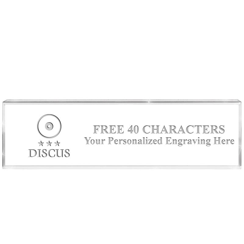 2.25" DESK NAMEPLATE ACRYLIC