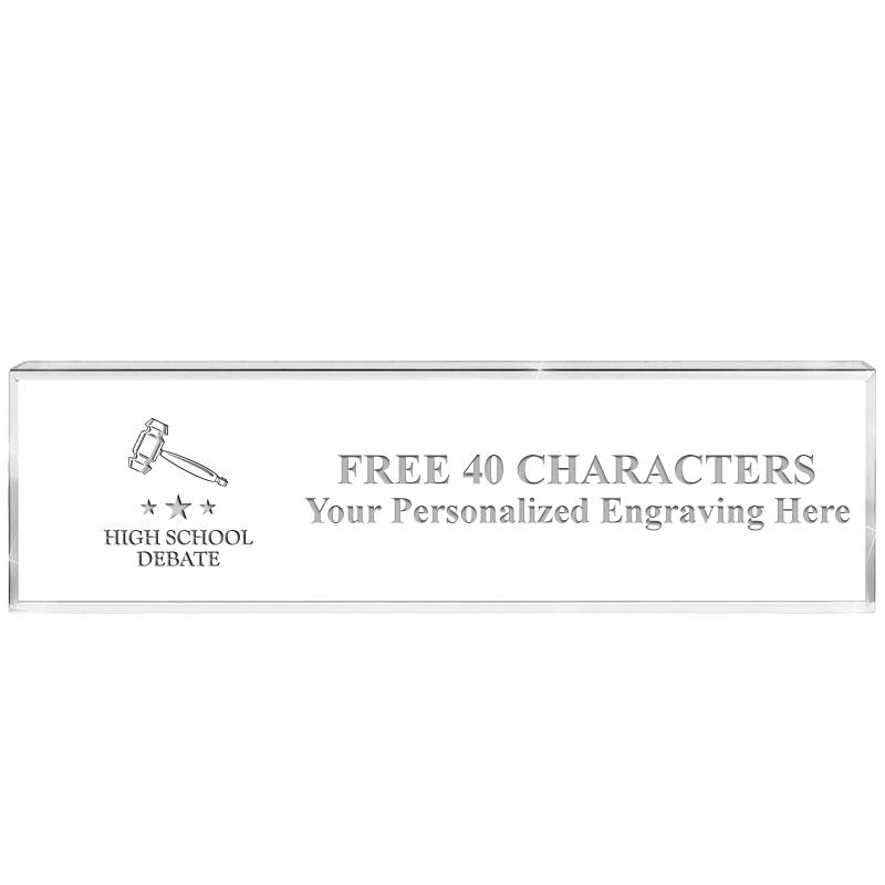 2.25" DESK NAMEPLATE ACRYLIC