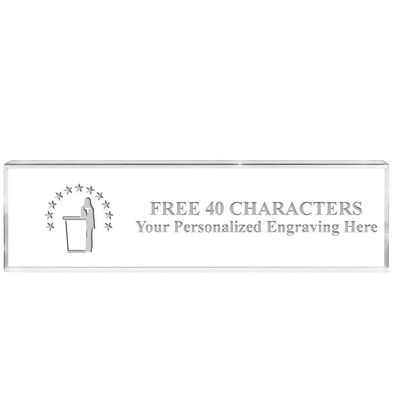 2.25" DESK NAMEPLATE ACRYLIC