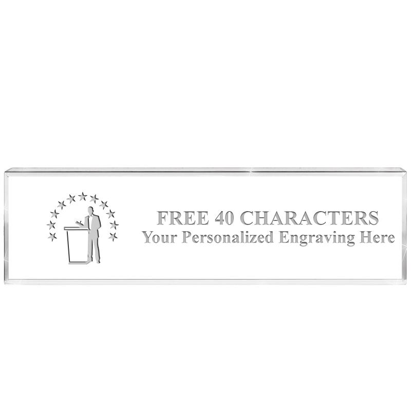 2.25" DESK NAMEPLATE ACRYLIC