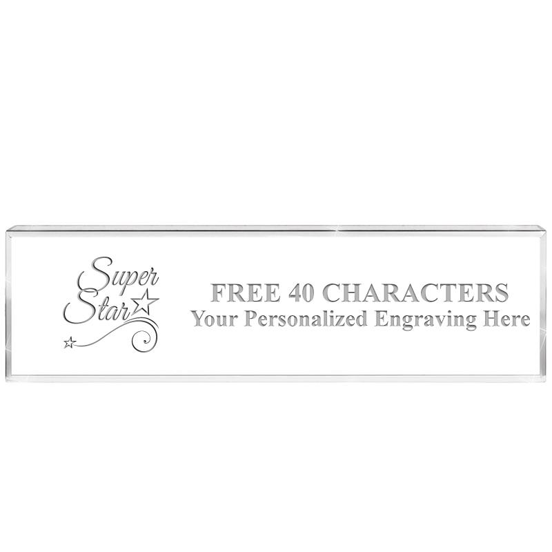 2.25" DESK NAMEPLATE ACRYLIC