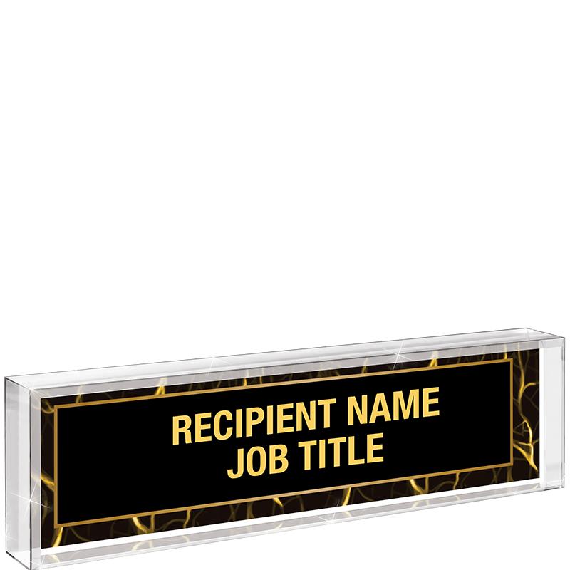 2.25"DESKNAMEPLATE CLR 1.00ACR