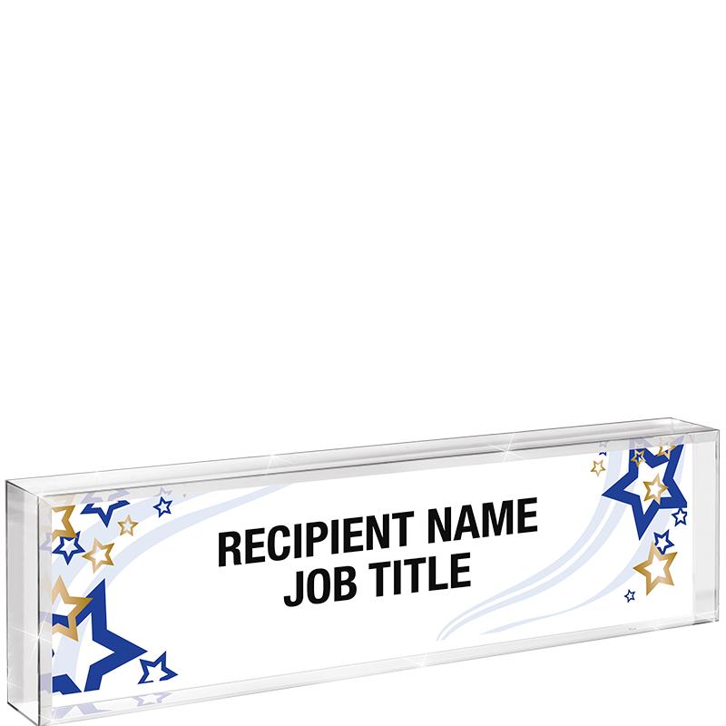 2.25"DESKNAMEPLATE CLR 1.00ACR