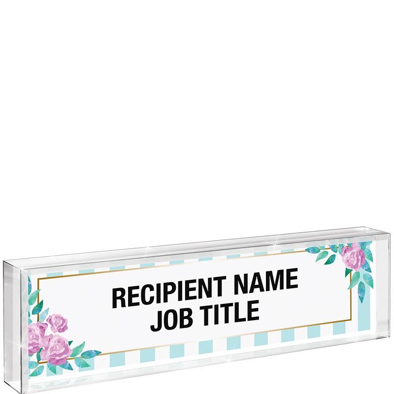 2.25"DESKNAMEPLATE CLR 1.00ACR
