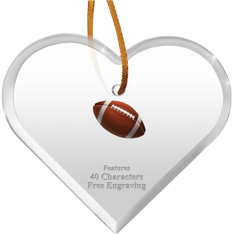 3 1/2"X 3" HEART ACRYLIC ORNAM