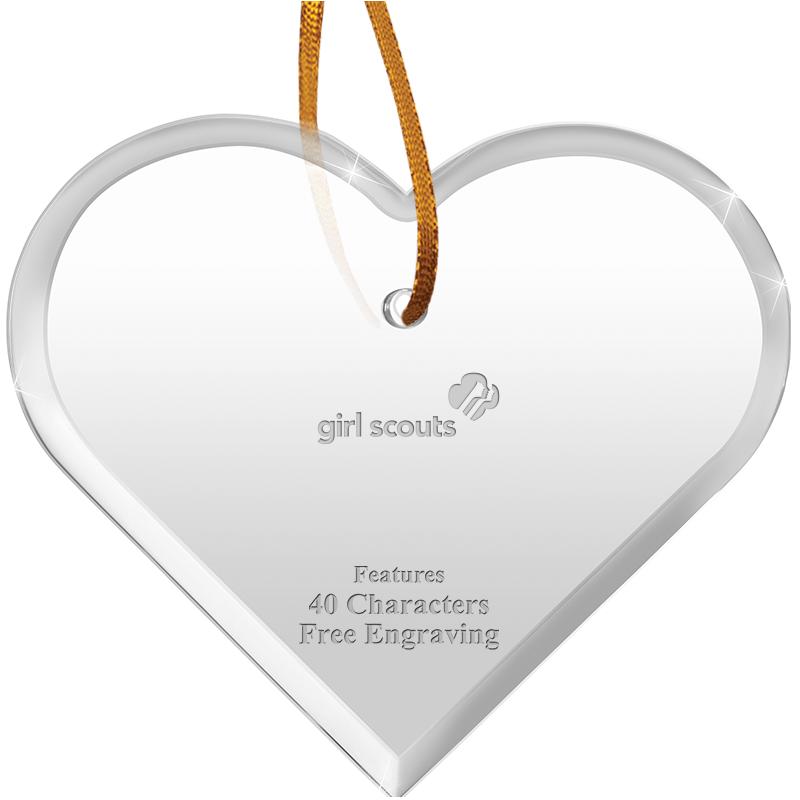 3 1/2"X 3" HEART ACRYLIC ORNAM