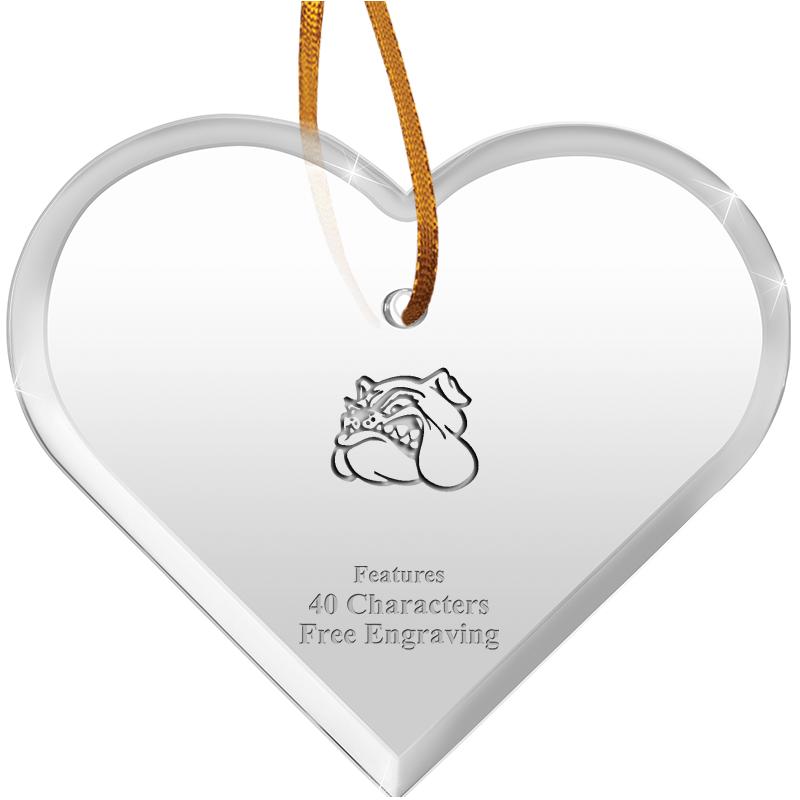 3 1/2"X 3" HEART ACRYLIC ORNAM