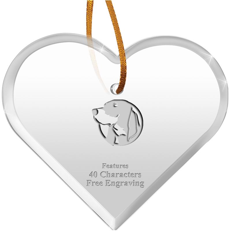 3 1/2"X 3" HEART ACRYLIC ORNAM