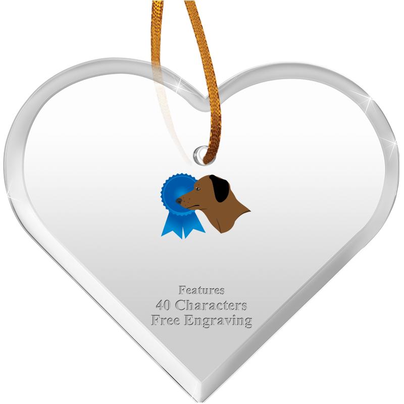 3 1/2"X 3" HEART ACRYLIC ORNAM