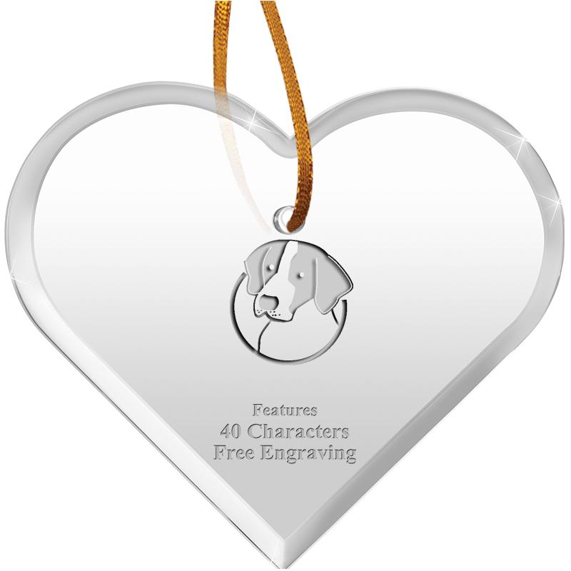 3 1/2"X 3" HEART ACRYLIC ORNAM