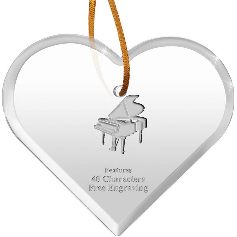 3 1/2"X 3" HEART ACRYLIC ORNAM