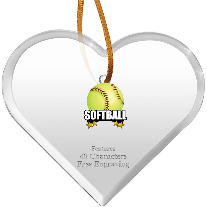 3 1/2"X 3" HEART ACRYLIC ORNAM