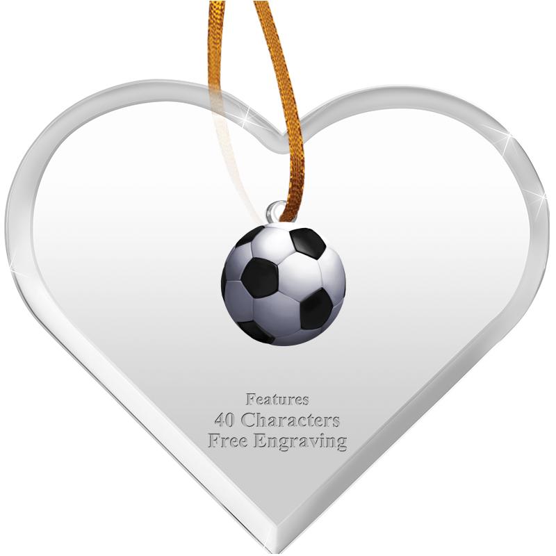 3 1/2"X 3" HEART ACRYLIC ORNAM