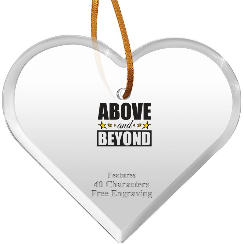 3 1/2"X 3" HEART ACRYLIC ORNAM