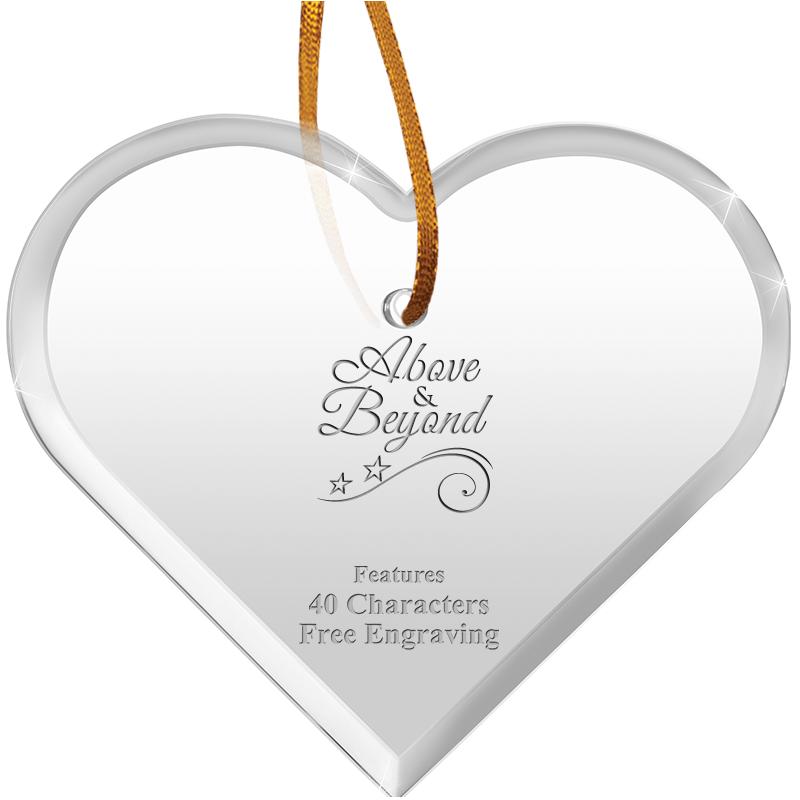 3 1/2"X 3" HEART ACRYLIC ORNAM