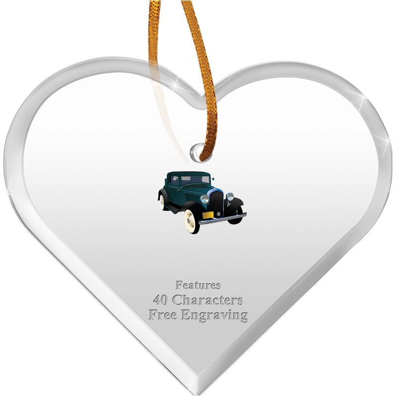 3 1/2"X 3" HEART ACRYLIC ORNAM