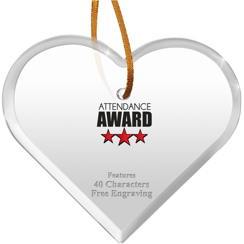 3 1/2"X 3" HEART ACRYLIC ORNAM