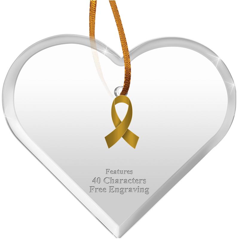 3 1/2"X 3" HEART ACRYLIC ORNAM