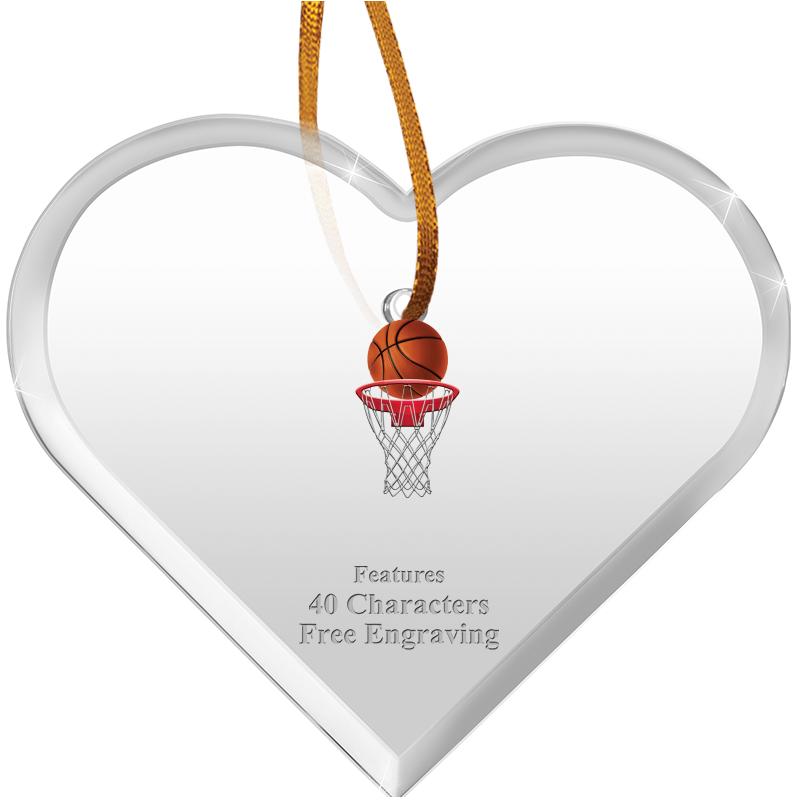 3 1/2"X 3" HEART ACRYLIC ORNAM