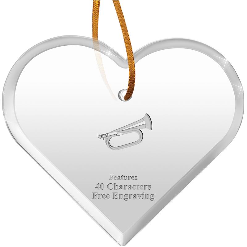 3 1/2"X 3" HEART ACRYLIC ORNAM