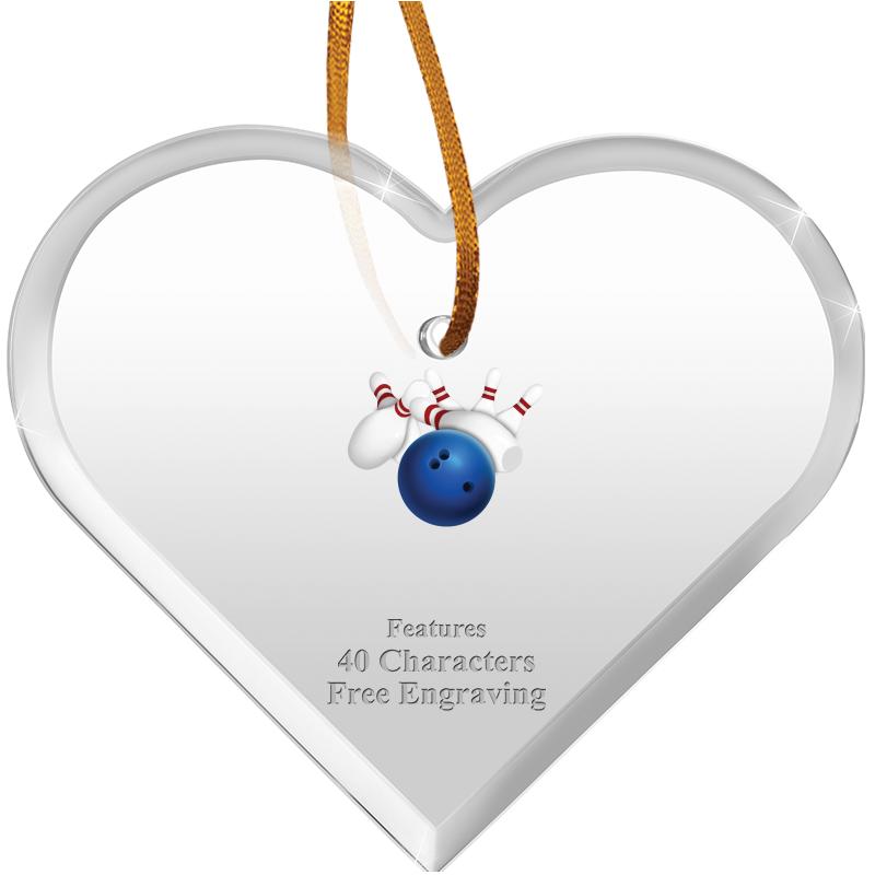 3 1/2"X 3" HEART ACRYLIC ORNAM