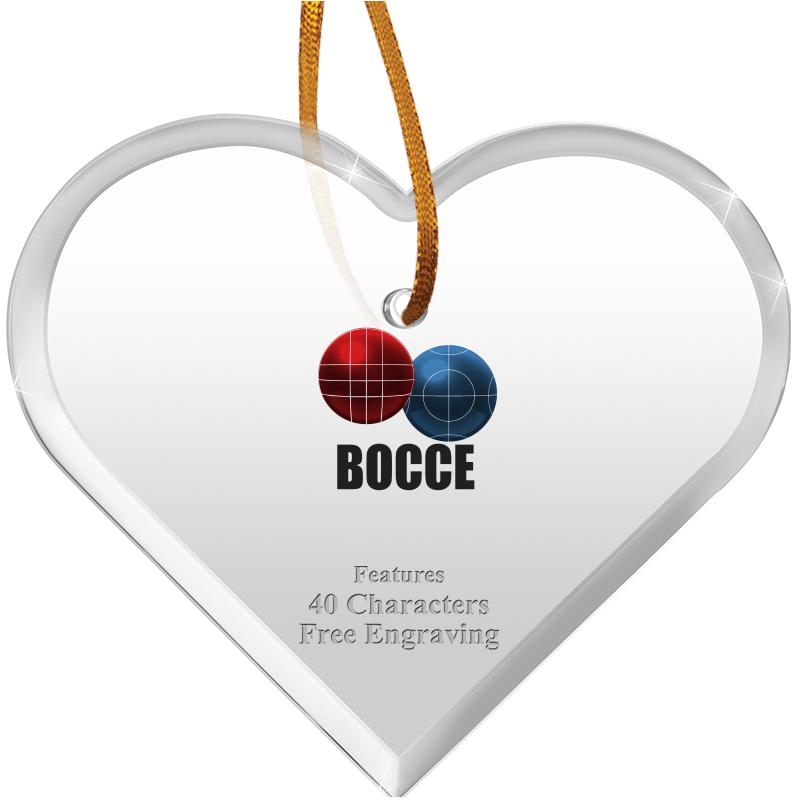 3 1/2"X 3" HEART ACRYLIC ORNAM