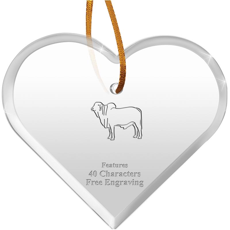 3 1/2"X 3" HEART ACRYLIC ORNAM