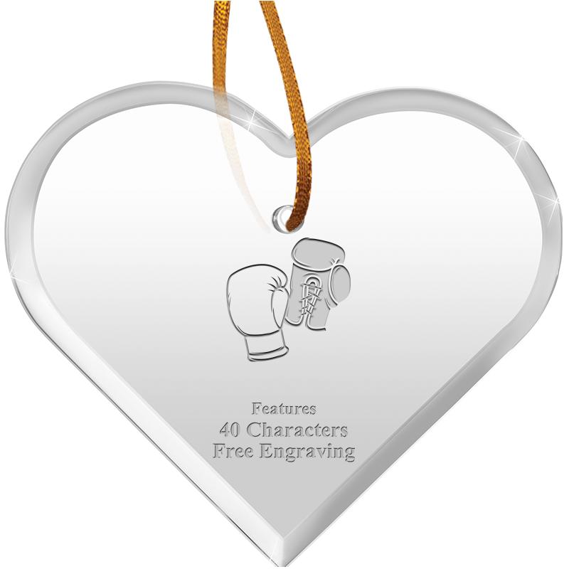 3 1/2"X 3" HEART ACRYLIC ORNAM