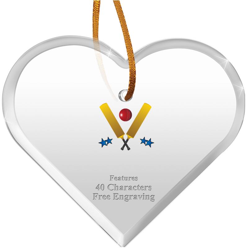 3 1/2"X 3" HEART ACRYLIC ORNAM