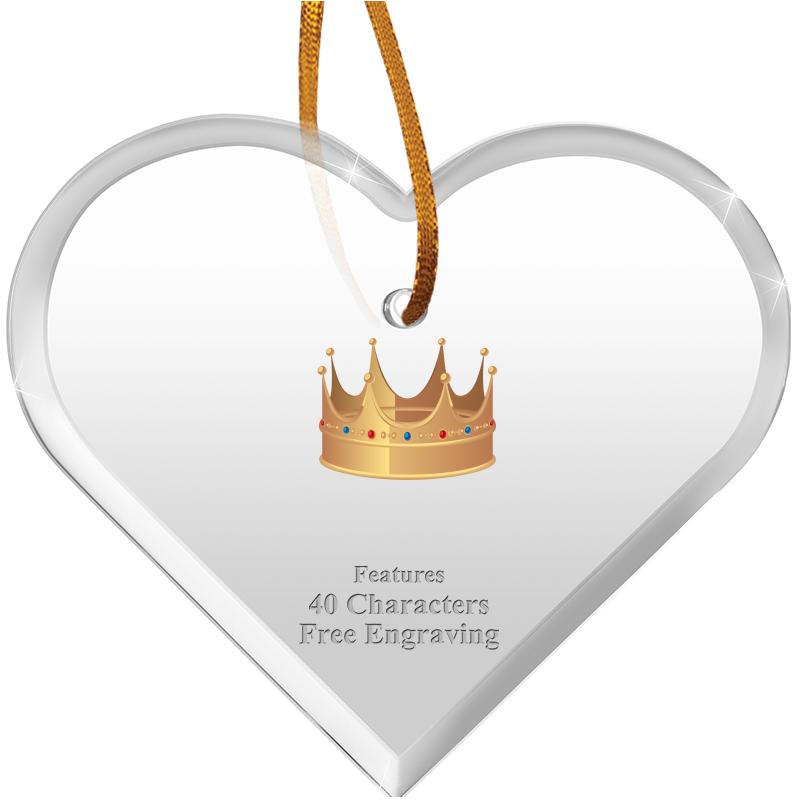 3 1/2"X 3" HEART ACRYLIC ORNAM