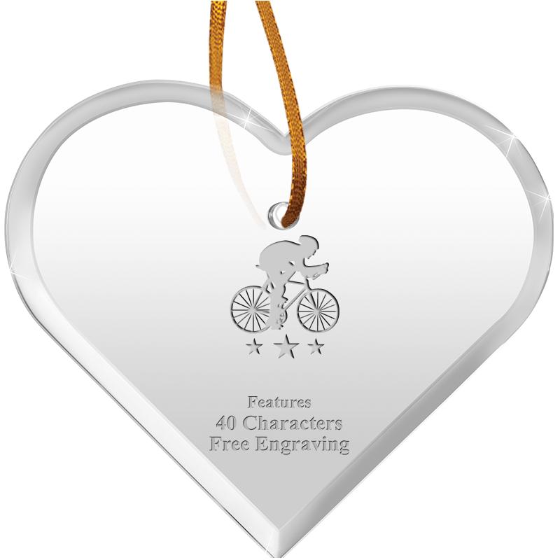 3 1/2"X 3" HEART ACRYLIC ORNAM