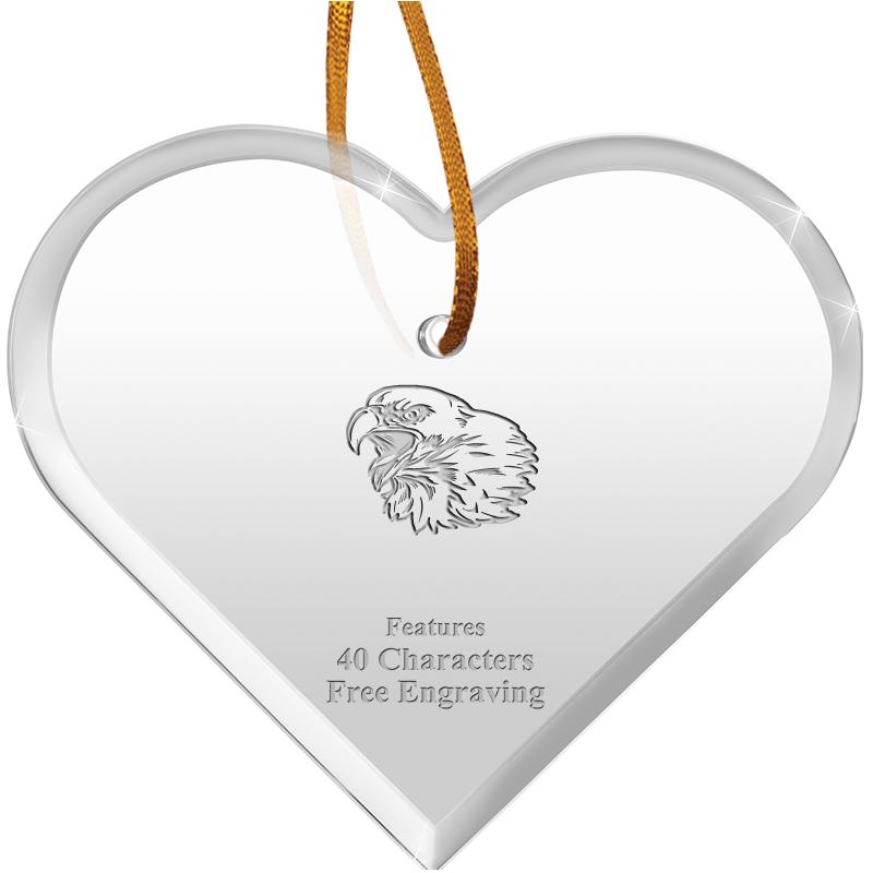 3 1/2"X 3" HEART ACRYLIC ORNAM