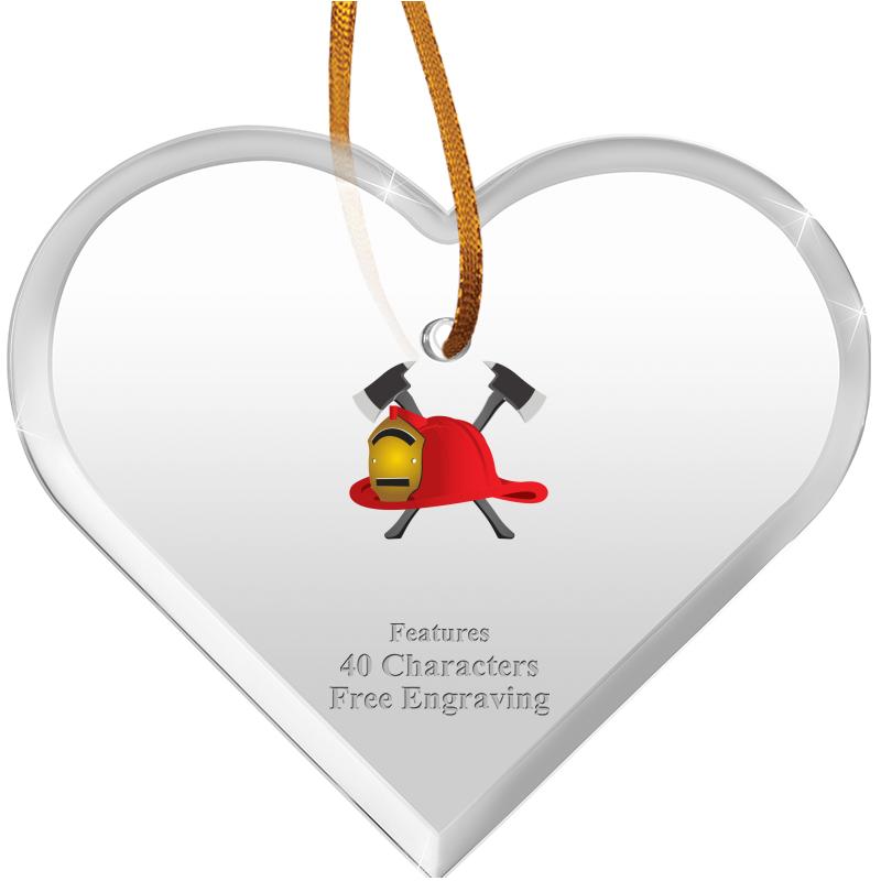 3 1/2"X 3" HEART ACRYLIC ORNAM