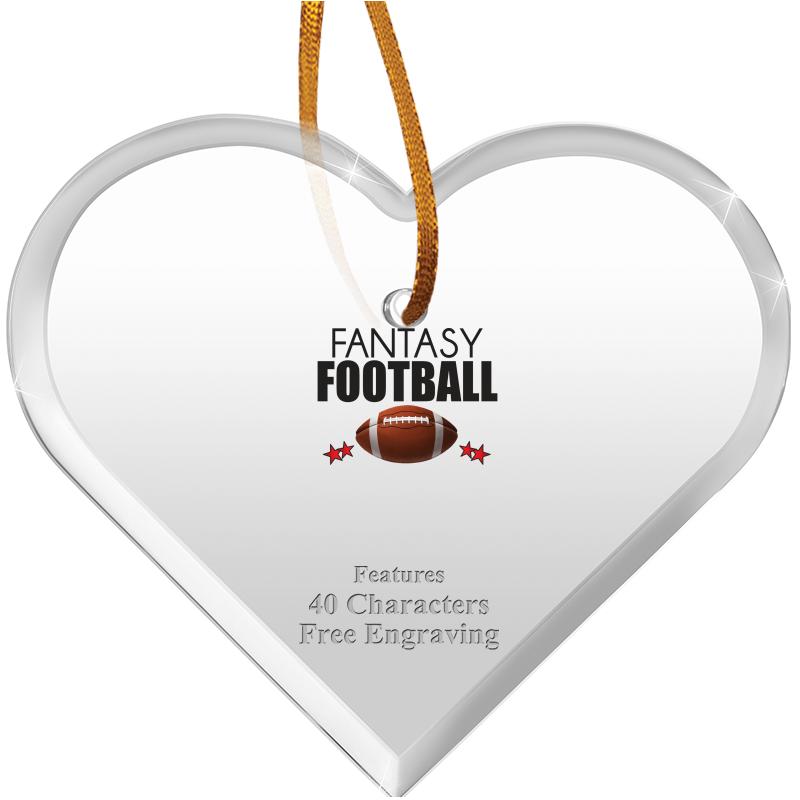 3 1/2"X 3" HEART ACRYLIC ORNAM