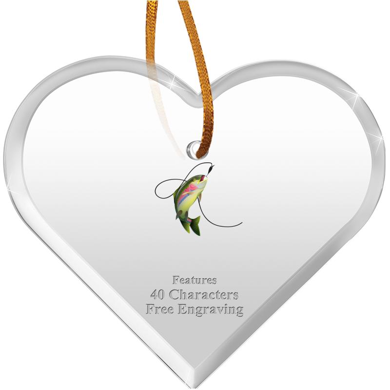 3 1/2"X 3" HEART ACRYLIC ORNAM