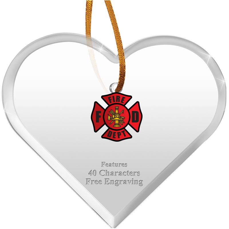 3 1/2"X 3" HEART ACRYLIC ORNAM