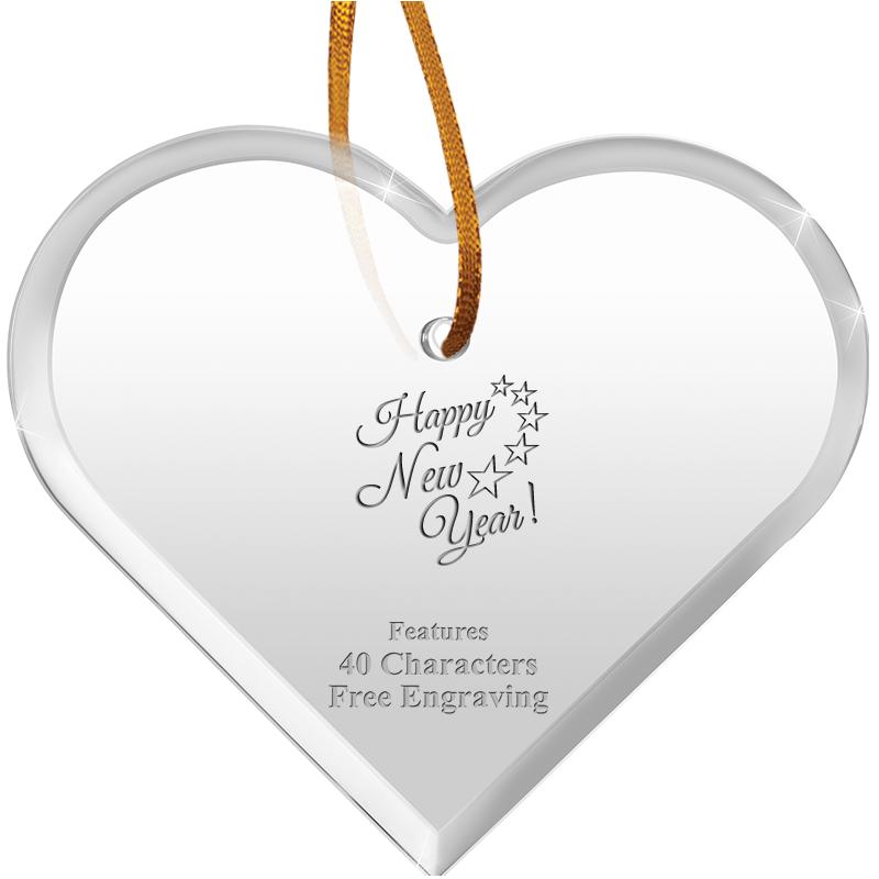 3 1/2"X 3" HEART ACRYLIC ORNAM