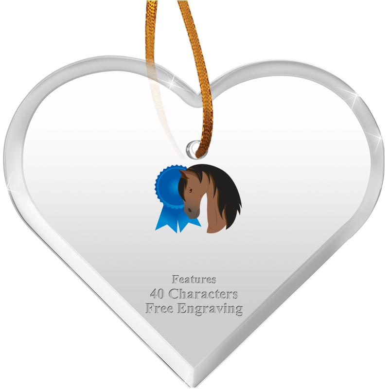 3 1/2"X 3" HEART ACRYLIC ORNAM