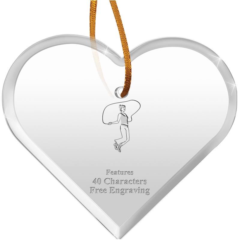 3 1/2"X 3" HEART ACRYLIC ORNAM