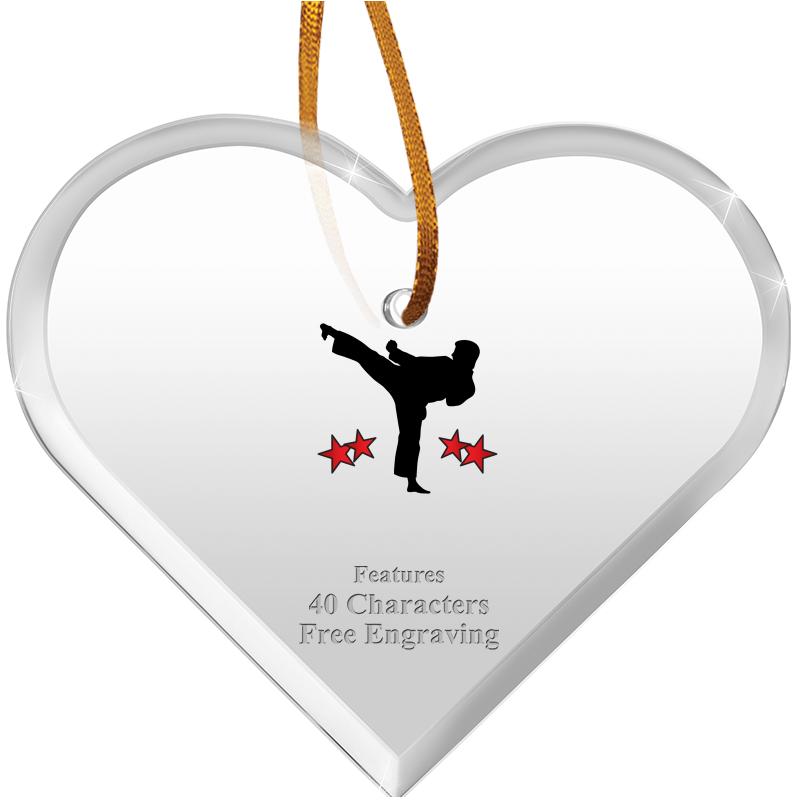 3 1/2"X 3" HEART ACRYLIC ORNAM