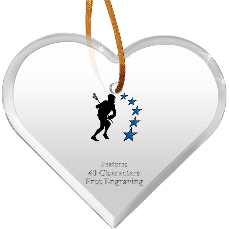 3 1/2"X 3" HEART ACRYLIC ORNAM