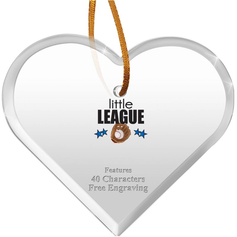 3 1/2"X 3" HEART ACRYLIC ORNAM