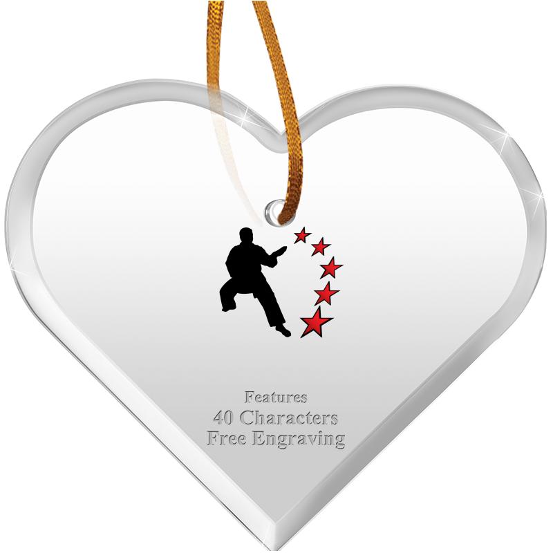 3 1/2"X 3" HEART ACRYLIC ORNAM