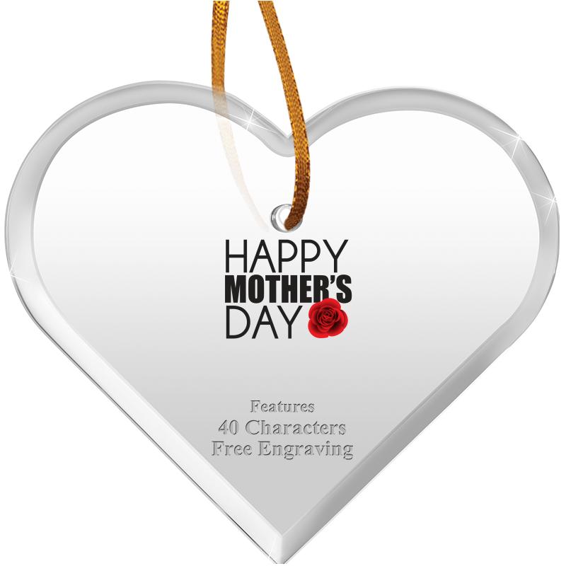 3 1/2"X 3" HEART ACRYLIC ORNAM