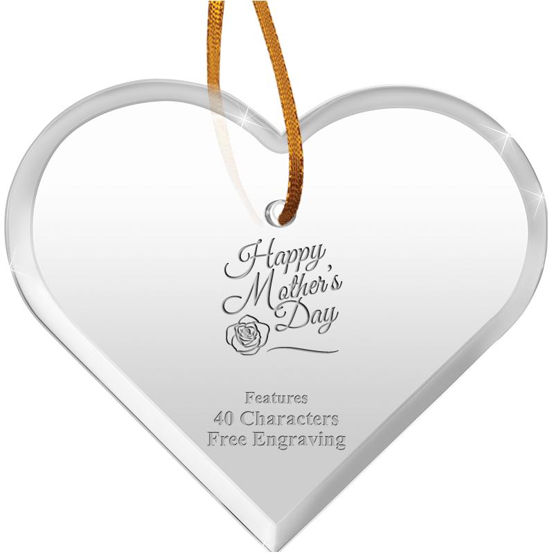 3 1/2"X 3" HEART ACRYLIC ORNAM