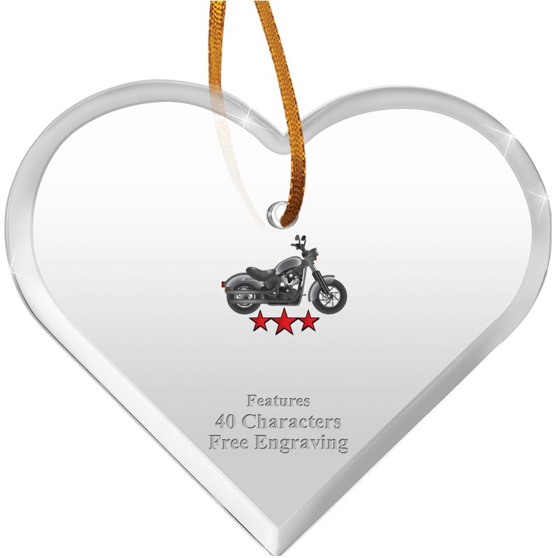 3 1/2"X 3" HEART ACRYLIC ORNAM