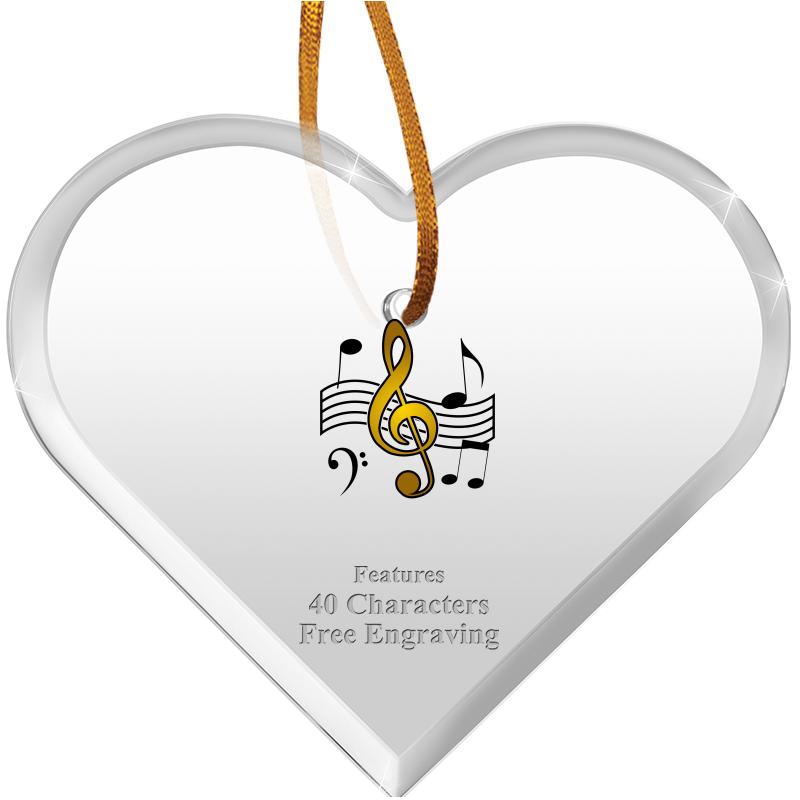 3 1/2"X 3" HEART ACRYLIC ORNAM